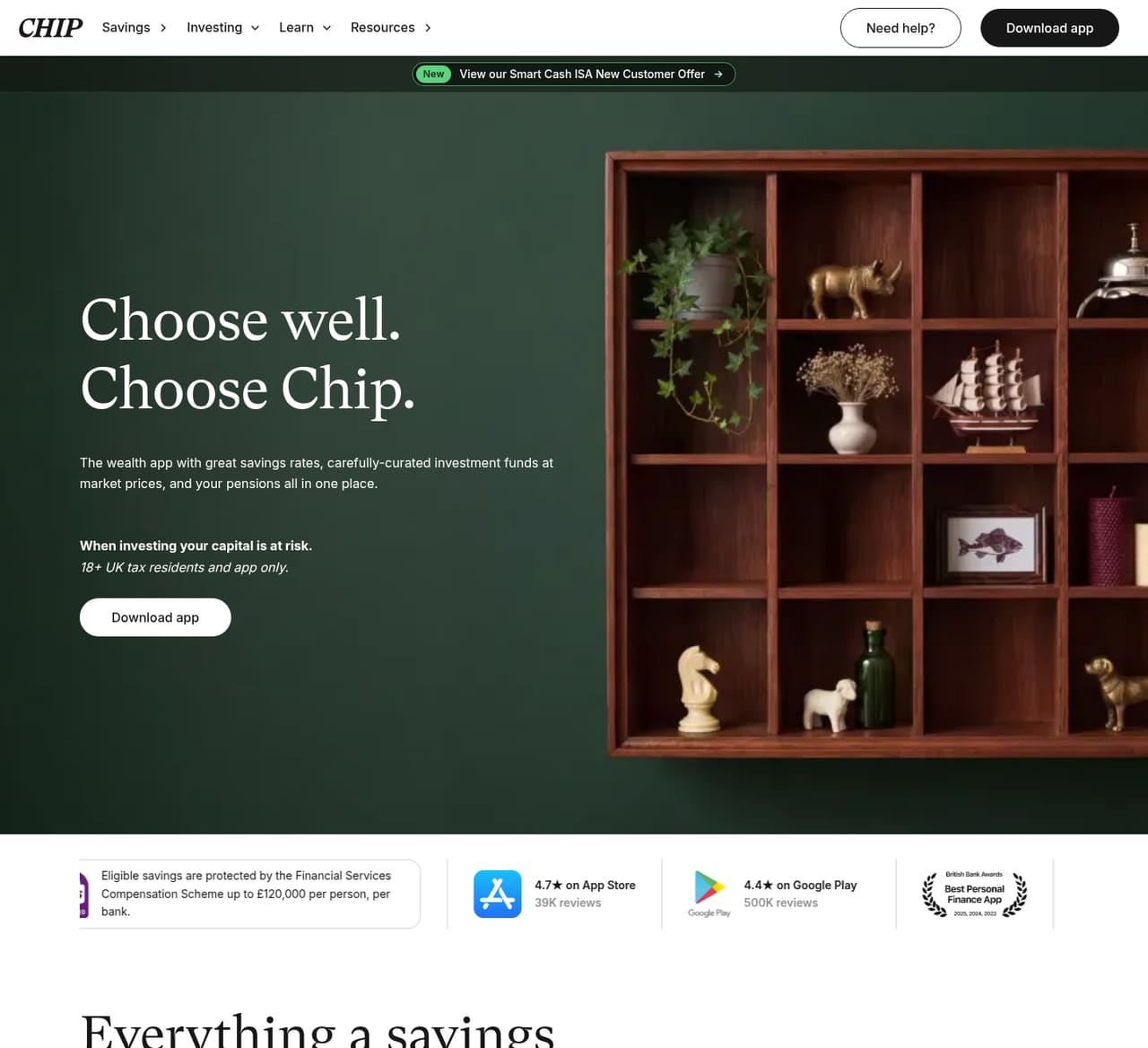 Chip Homepage screenshot, captured 16 Oct 2026